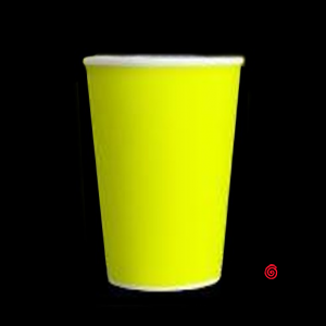 VASO POLIPAPEL 240CC AMARILLO FLUO X 8